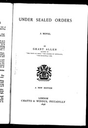 Cover of: Under sealed orders by by Grant Allen.