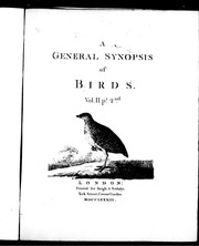 Cover of: A general synopsis of birds by Latham, John