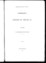 Cover of: Grammatica linguae Selicae