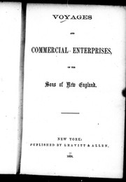 Cover of: Voyages and commercial enterprises, of the sons of New England by Richard J. Cleveland