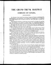 Cover of: The Grand Trunk Railway Company of Canada