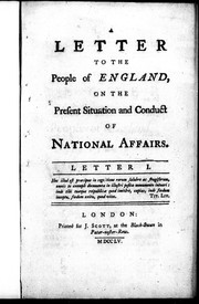 Cover of: A letter to the people of England by 