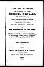 An authentic narrative of the loss of the barqe [sic] Marshal M'Donald by Thomas Goodwin