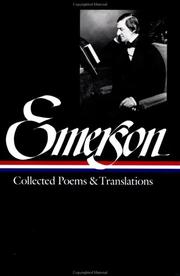 Cover of: Collected poems and translations by Ralph Waldo Emerson