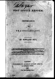 Cover of: Post office reform by by Rowland Hill.