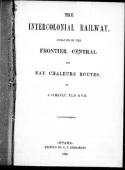 Cover of: The Intercolonial Railway | 