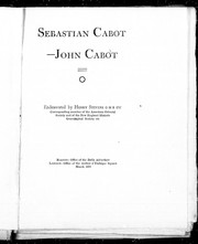 Cover of: Sebastian Cabot - John Cabot = 0