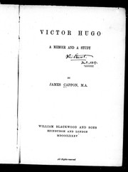Cover of: Victor Hugo: a memoir and a study