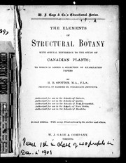 Cover of: The elements of structural botany: with special reference to the study of Canadian plants, to which is added a selection of examination papers