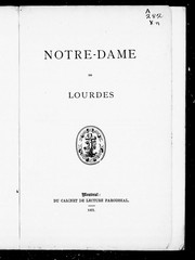 Cover of: Notre-Dame de Lourdes