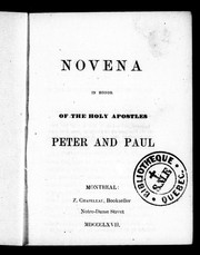 Cover of: Novena in honor of the holy apostles Peter and Paul by 