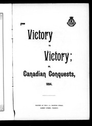 From victory to victory, or, Canadian conquests, 1894 by Salvation Army (Canada)