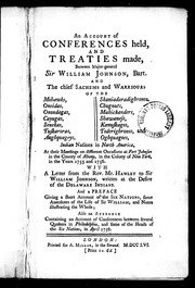 Cover of: An Account of conferences held, and treaties made by 