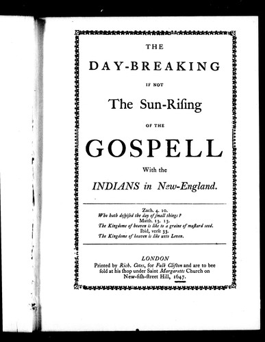 The Day-breaking, if not the sun rising of the Gospel by Wilson, John