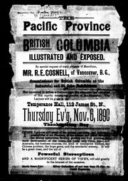 The Pacific province, British Columbia, illustrated and exposed