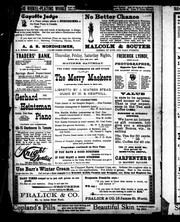 The First performance on any stage of The merry maskers by Grand Opera House (Hamilton, Ont.)