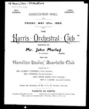 Cover of: The Harris Orchestral Club | 