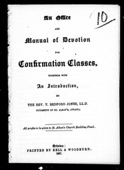 Cover of: An Office and manual of devotion for confirmation classes