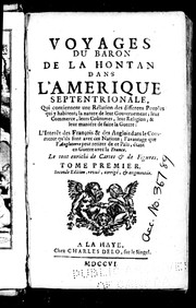 Cover of: Voyages du baron de La Hontan dans l'Amérique Septentrionale by Louis Armand de Lom d'Arce baron de Lahontan