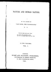 Cover of: Nature and human nature by Thomas Chandler Haliburton