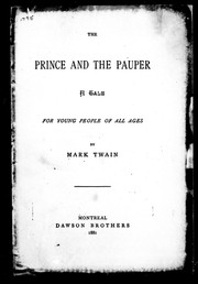 Cover of: The prince and the pauper by Mark Twain