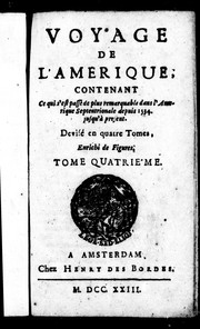 Cover of: Voyage de l'Amerique by Claude-Charles Bacqueville de La Potherie