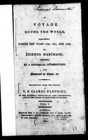 Cover of: A voyage round the world performed during the years 1790, 1791, and 1792, by Etienne Marchand by translated from the French of C.P. Claret Fleurieu ...