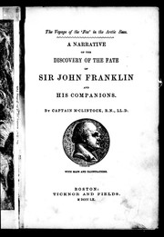 The voyages of the 'Fox' in the Arctic seas by Sir Francis Leopold McClintock