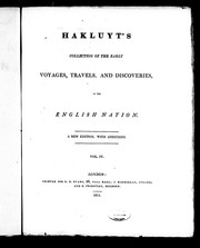 Cover of: Hakluyt's collection of the early voyages, travels, and discoveries of the English nation
