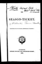 Cover of: The season-ticket by Thomas Chandler Haliburton