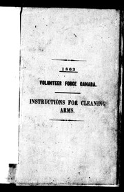 Cover of: Instructions for cleaning arms
