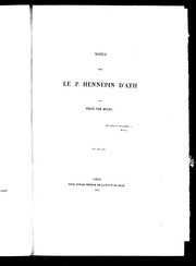Cover of: Notice sur le P. Hennepin d'Ath