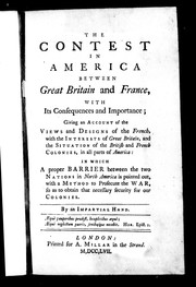 Cover of: The contest in America between Great Britain and France | John Mitchell