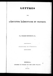 Cover of: Lettres sur l'éducation élémentaire et pratique