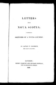 Cover of: Letters from Nova Scotia by W. S. Moorsom