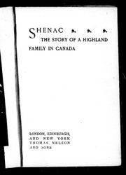 Cover of: Shenac: the story of a Highland family in Canada