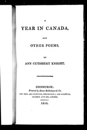 Cover of: A year in Canada by Fleming Mrs