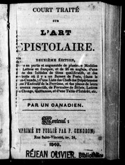 Cover of: Court traité sur l'art épistolaire