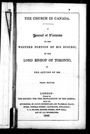 A journal of visitation to the western portion of his diocese, by the Lord Bishop of Toronto, in the autumn of 1842 by Strachan, John