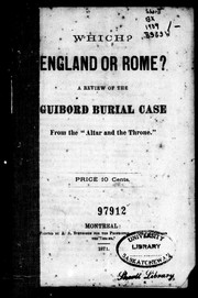 Cover of: Which? England or Rome? by 