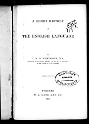 Cover of: A short history of the English language