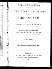 Cover of: The first crossing of Greenland by Fridtjof Nansen