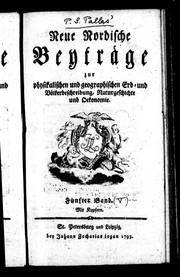 Neue nordische Beyträge zur physikalischen und geographischen Erd-und Völkerbeschreibung, Naturgeschichte und Oekonomie by Peter Simon Pallas