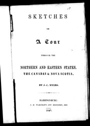 Cover of: Sketches on a tour through the northern and eastern states, the Canadas & Nova Scotia