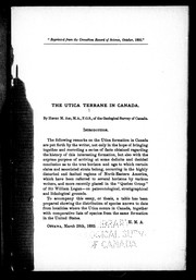 Cover of: The Utica terrane in Canada by Henry M. Ami, Henry M. Ami