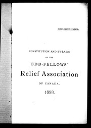 Cover of: Constitution and by-laws of the Odd-Fellows