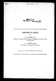 Cover of: Carcinoma of larynx