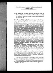 On the Eozoic and Palæozoic rocks of the Atlantic coast of Canada in comparison with those of western Europe and of the interior of America by John William Dawson