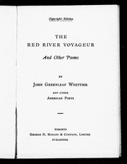 Cover of: The Red River voyageur and other poems