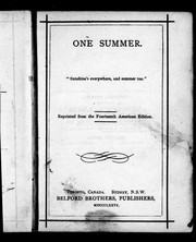 Cover of: One summer by Blanche Willis Howard